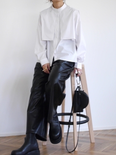 ANIECA/Fake Leather Wide Pants/その他パンツ